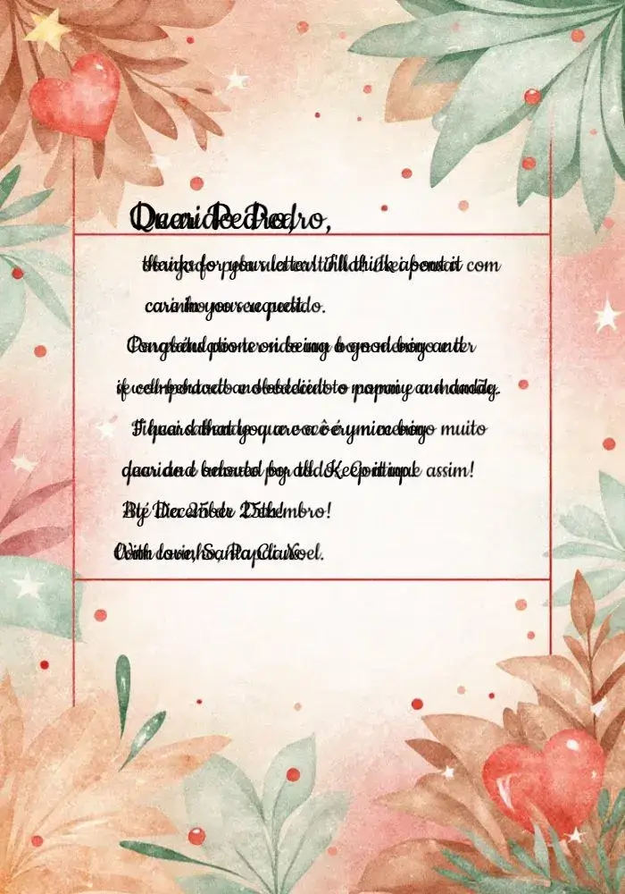 Letter to Santa Claus Christmas invitation