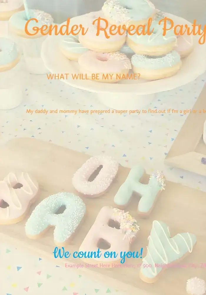 Invitation Boy Or Girl Gender Reveal Party – Gender Reveal theme colorful, fun, modern, baby illustrations, minimalist, party-themed