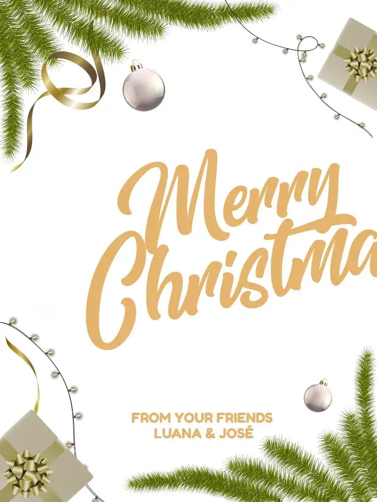 Elegant Clear Christmas Card Celebration
