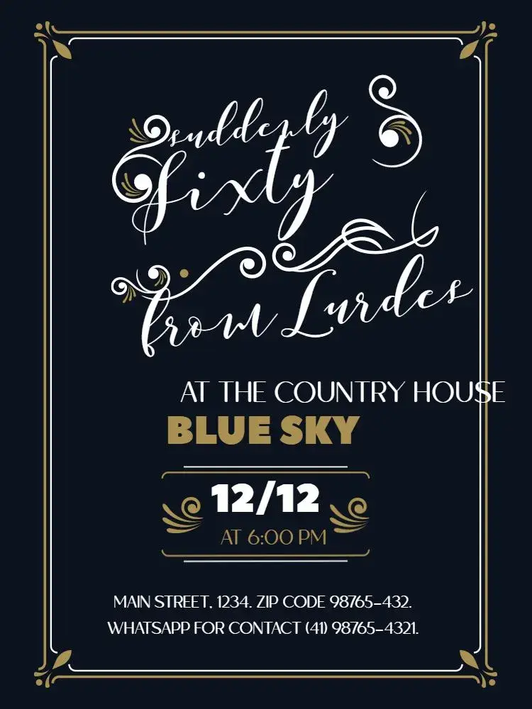 Suddenly 60 Delicate Celebration invitation