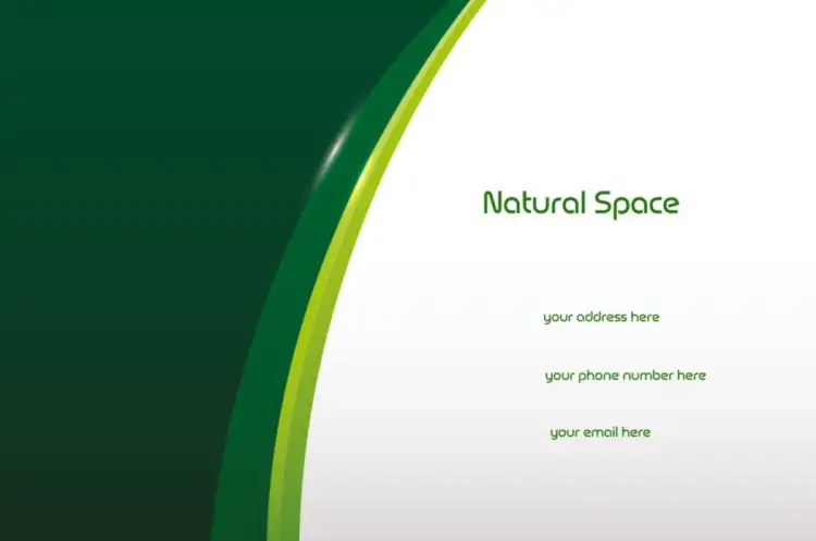 Back Card Vegetarian Nature invitation