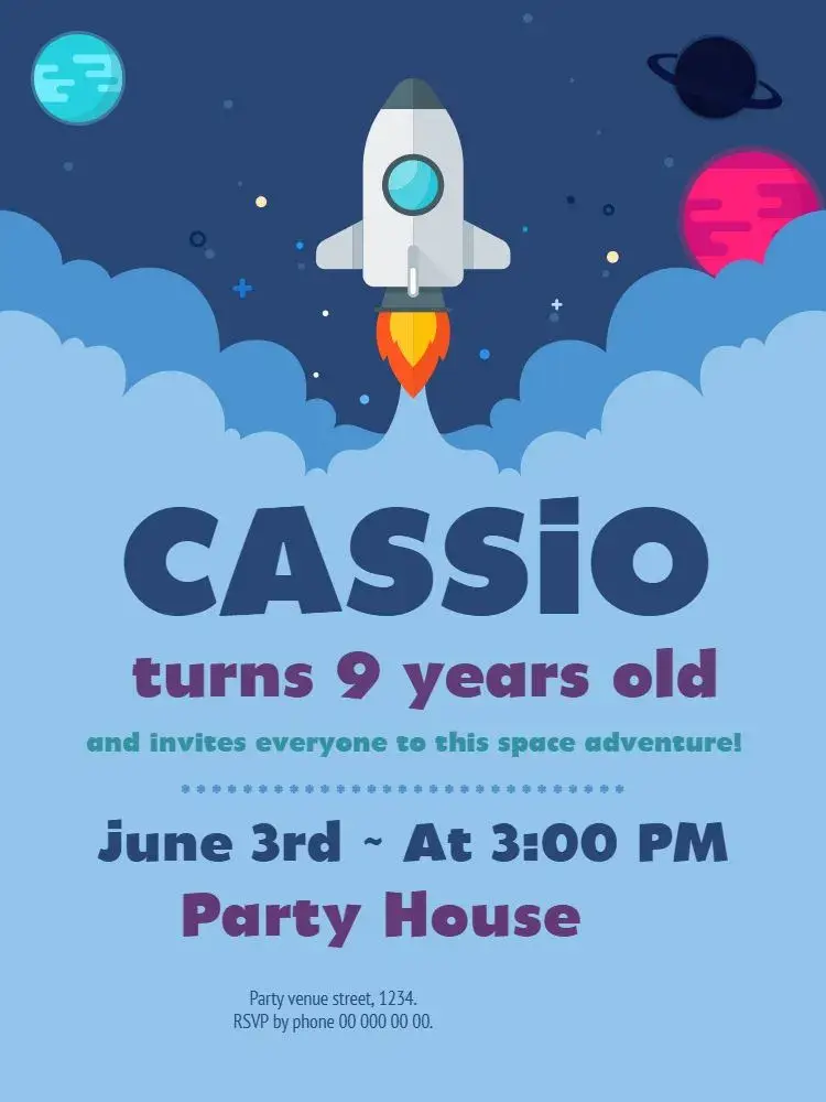 Rocket Boy invitation