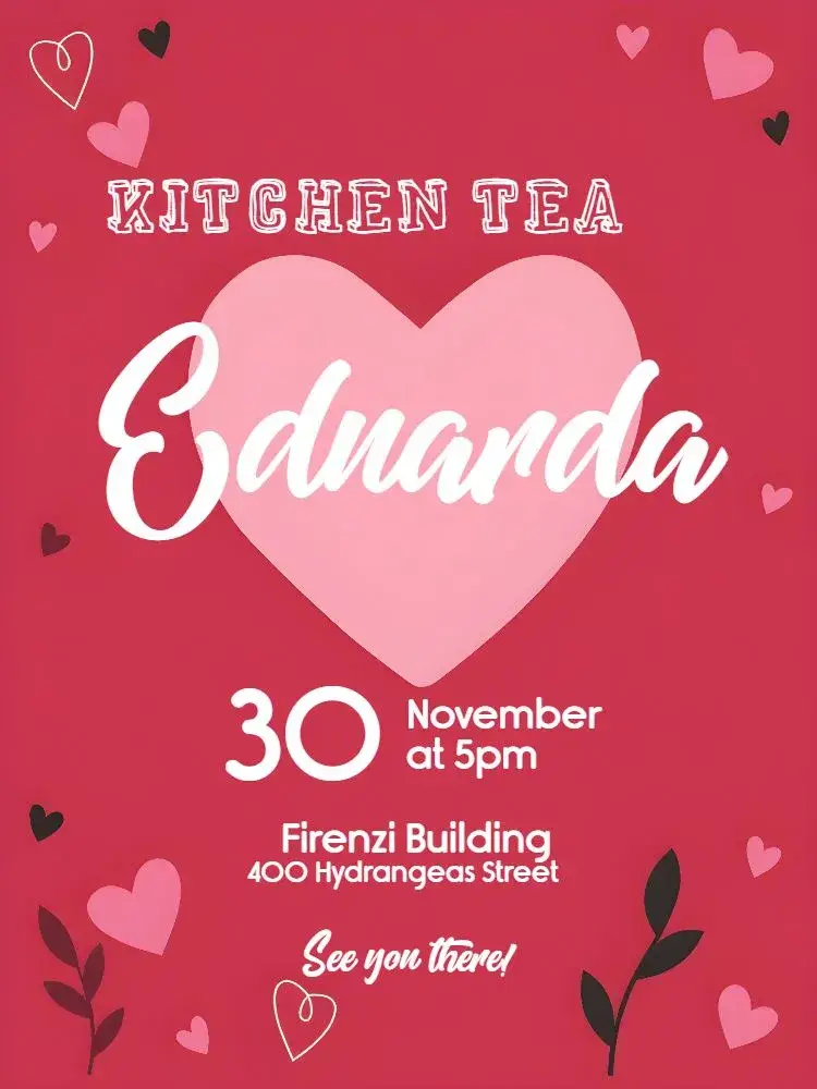 Bridal Shower Hearts Wedding invitation