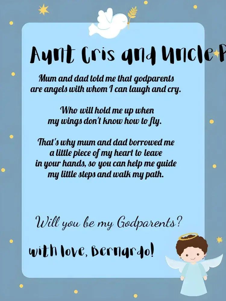 Godparents Of Baptism Pink invitation