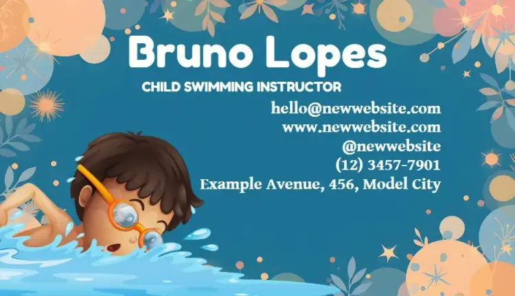 Swimming for Kids Business Card Water invitation