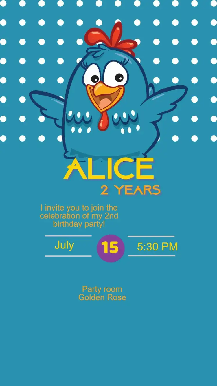Invitation Birthday Little Chick Party