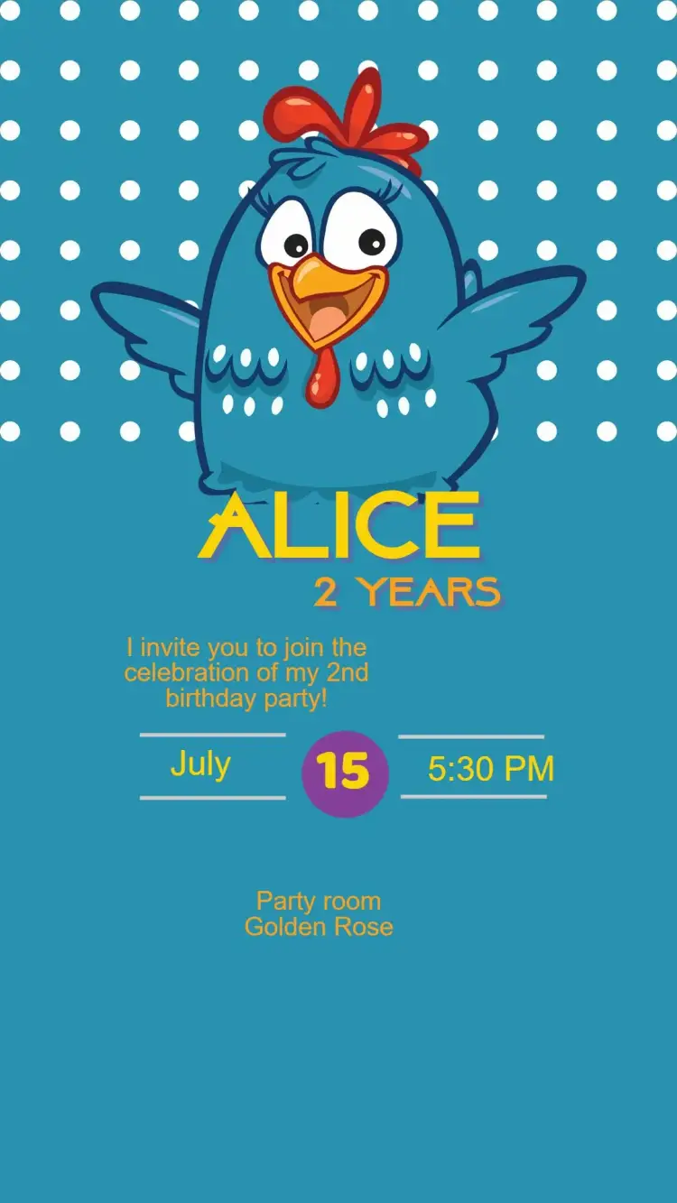 Invitation Birthday Little Chick Party