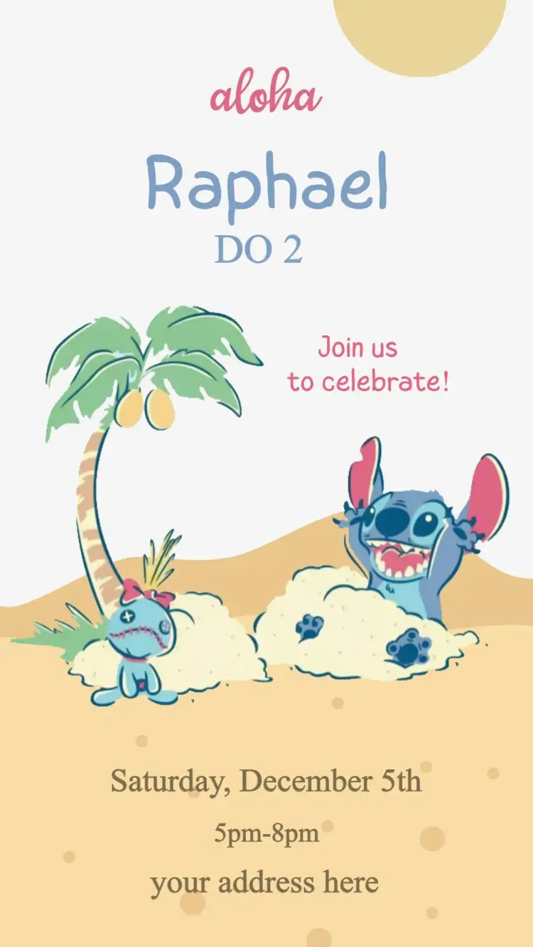 Stitch invitation