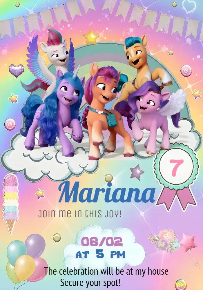 My Little Pony Party invitation