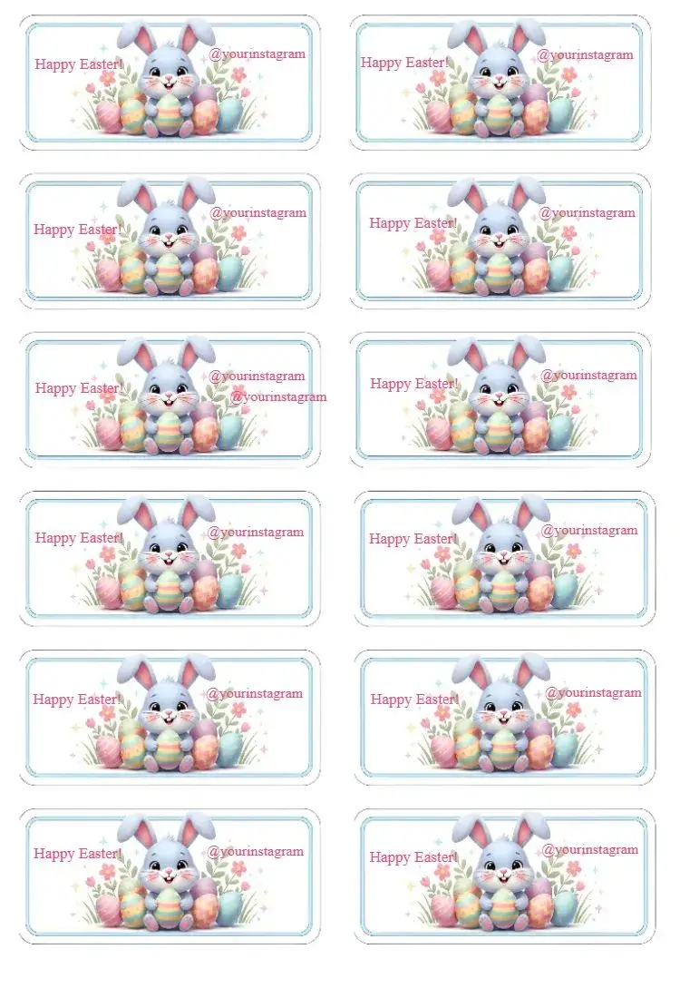 Easter Label invitation