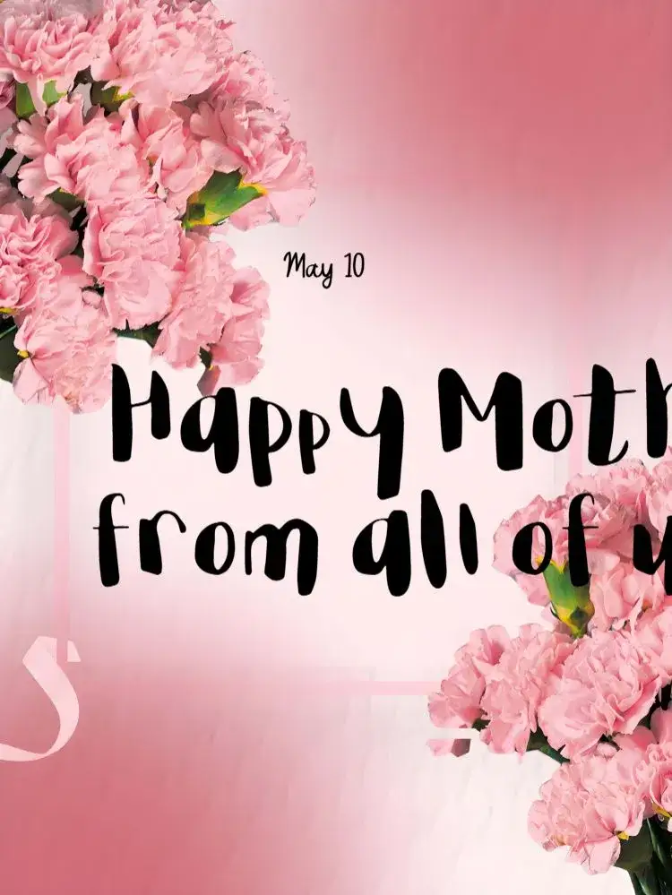 Invitation Mother's Day Heart Post – Most searched for theme pink, modern, delicate, loving, graphic, elegant