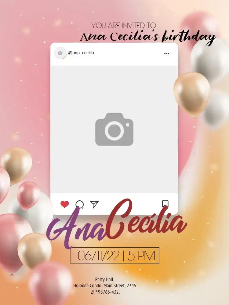Social Media Party With Balloons Balloon