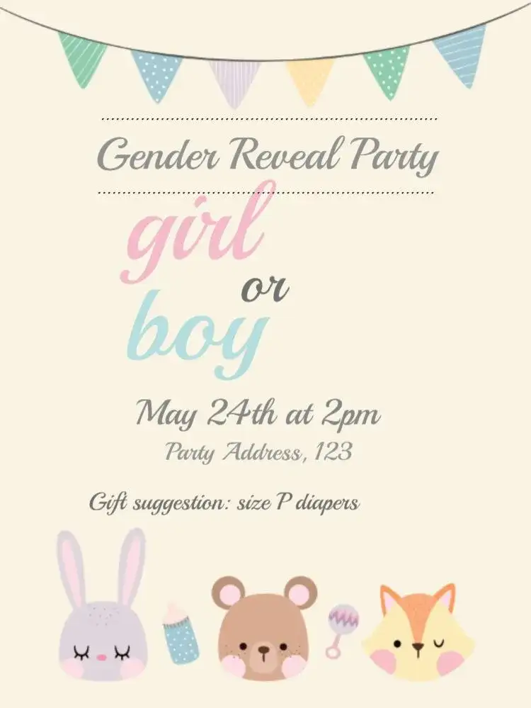 Baby Shower Animal Reveal Online