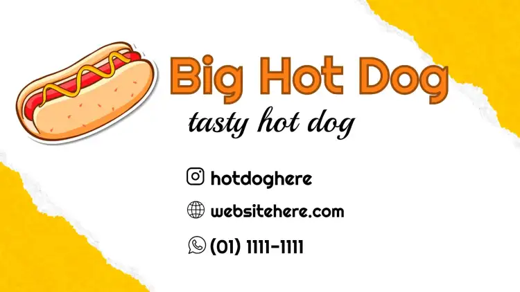 Hot Dog Business Card Dog