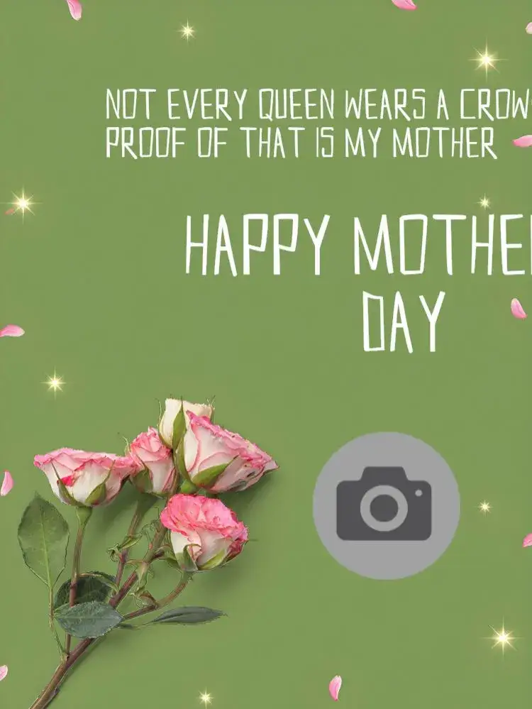 Invitation Mother's Day Post With Photo Card – Commemorative Dates theme pink, green, heart, floral, modern