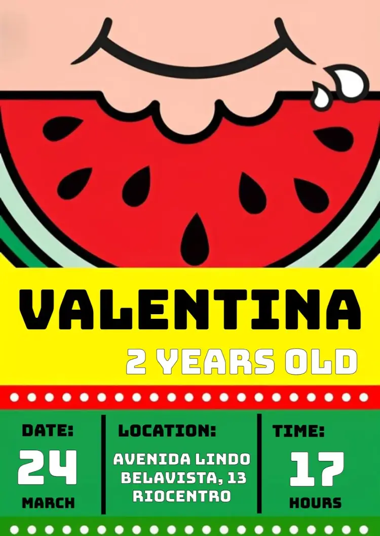 Magali Monica's Gang Kids invitation