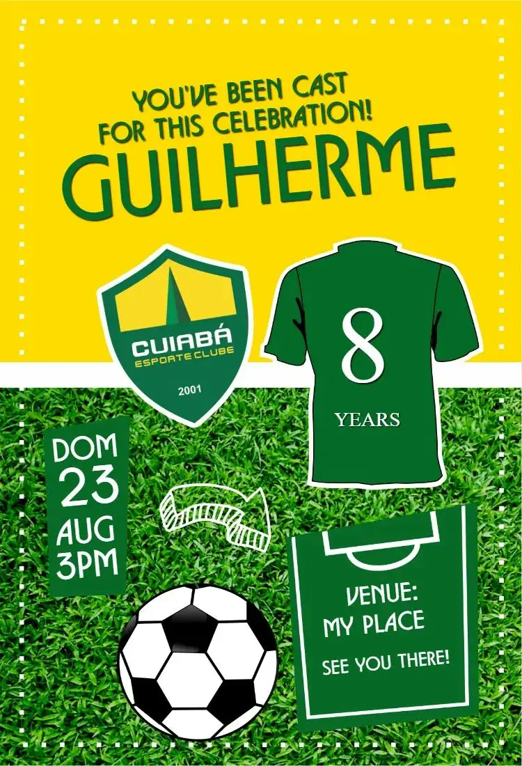 Invite Cuiabá shirt editable and customizable