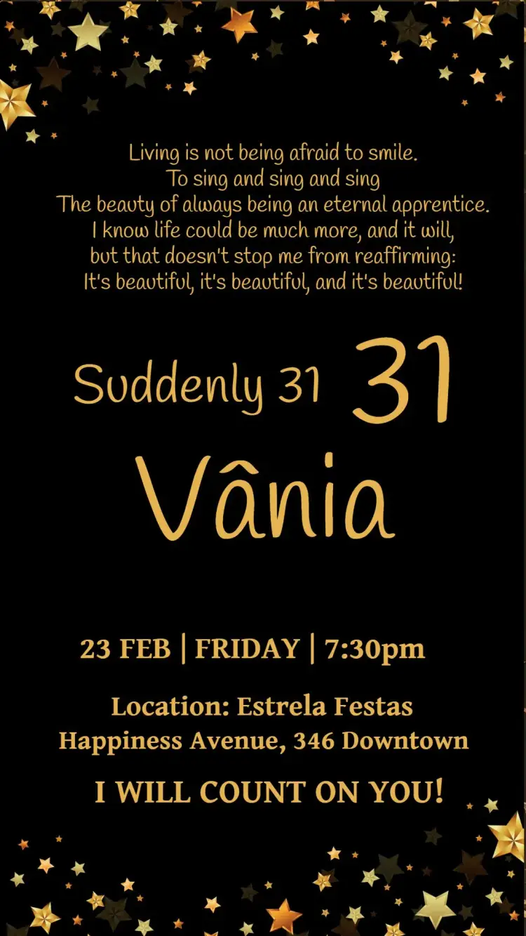 Invite Suddenly 30 Adult editable and customizable