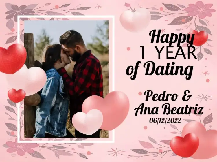 Invitation Valentine's Photo Card Pink – Commemorative Dates theme romantic, delicate, modern, soft colors, minimalist