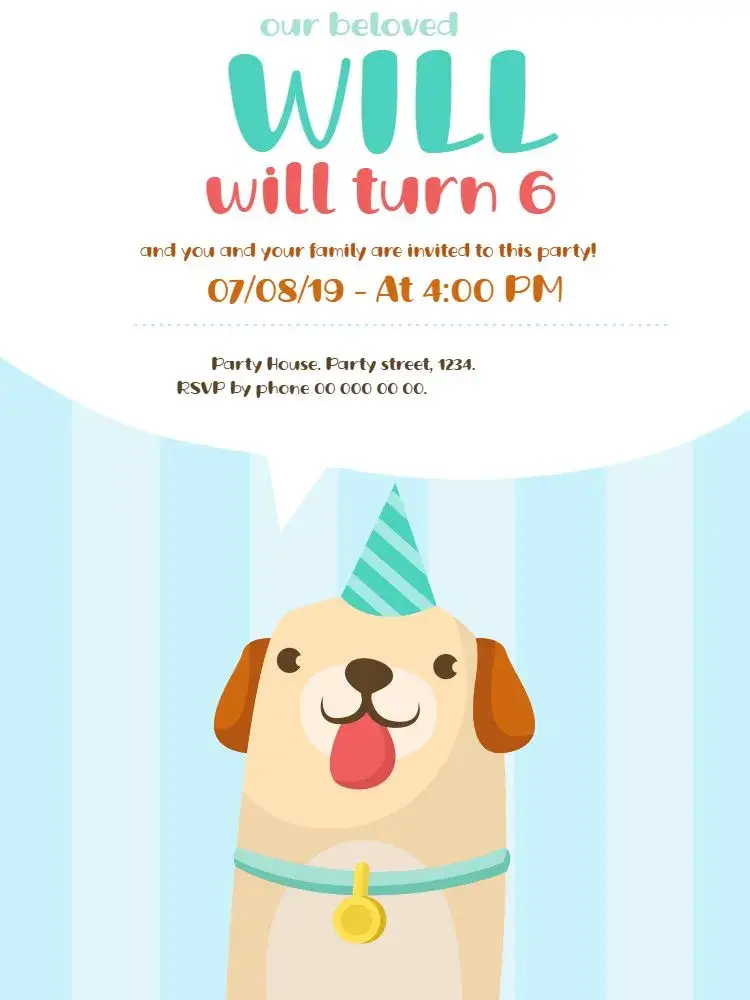 Puppy Kids invitation