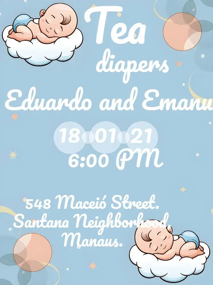 Twin Boys Diaper Shower Soap invitation