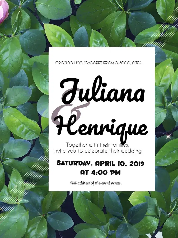 Floral Flowers Wedding invitation