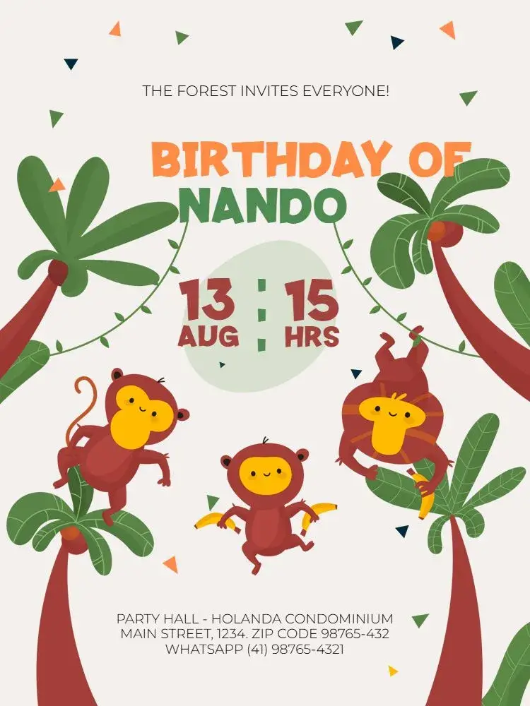 Infant Male Light Jumpsuit Party invitation