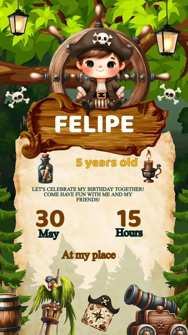 Invitation Pirate Birthday
