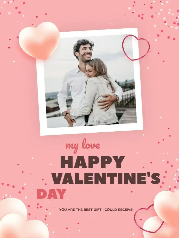 Delicate Valentine's Day Card invitation