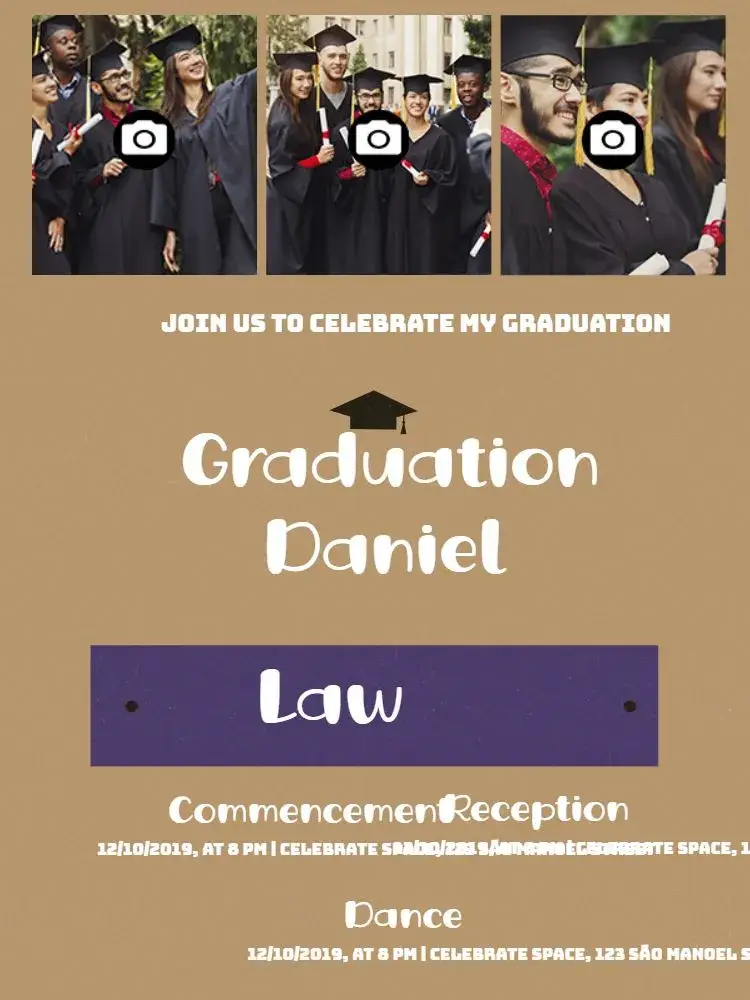 Graduation With School Photos invitation