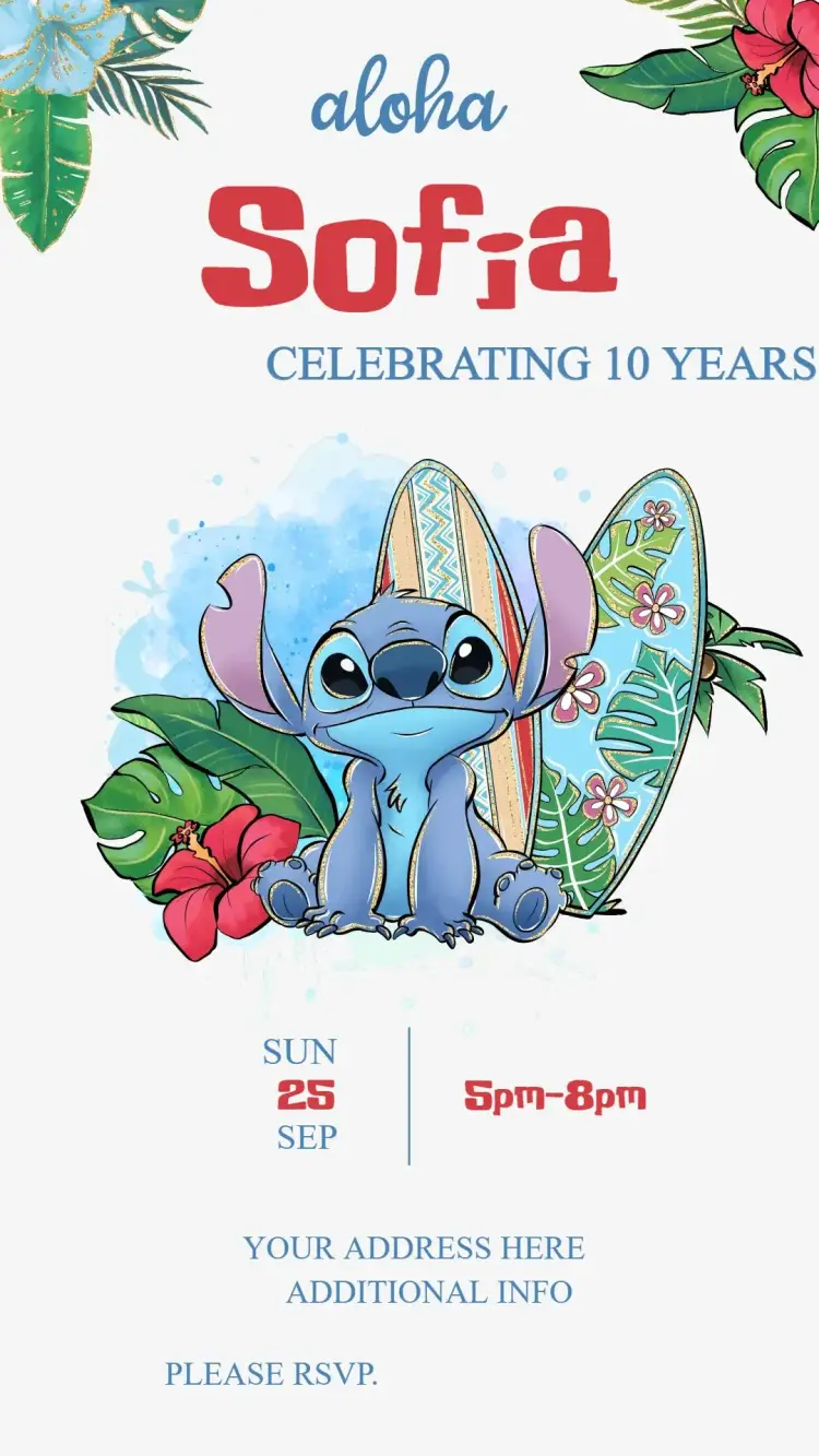 Stitch invitation