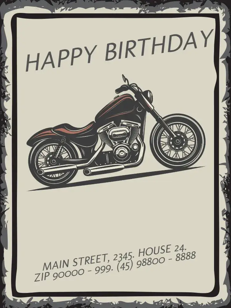 Motorcycle Party invitation