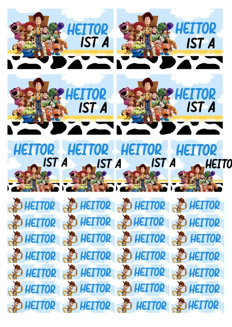 Invite Toy Story School Label editable and customizable
