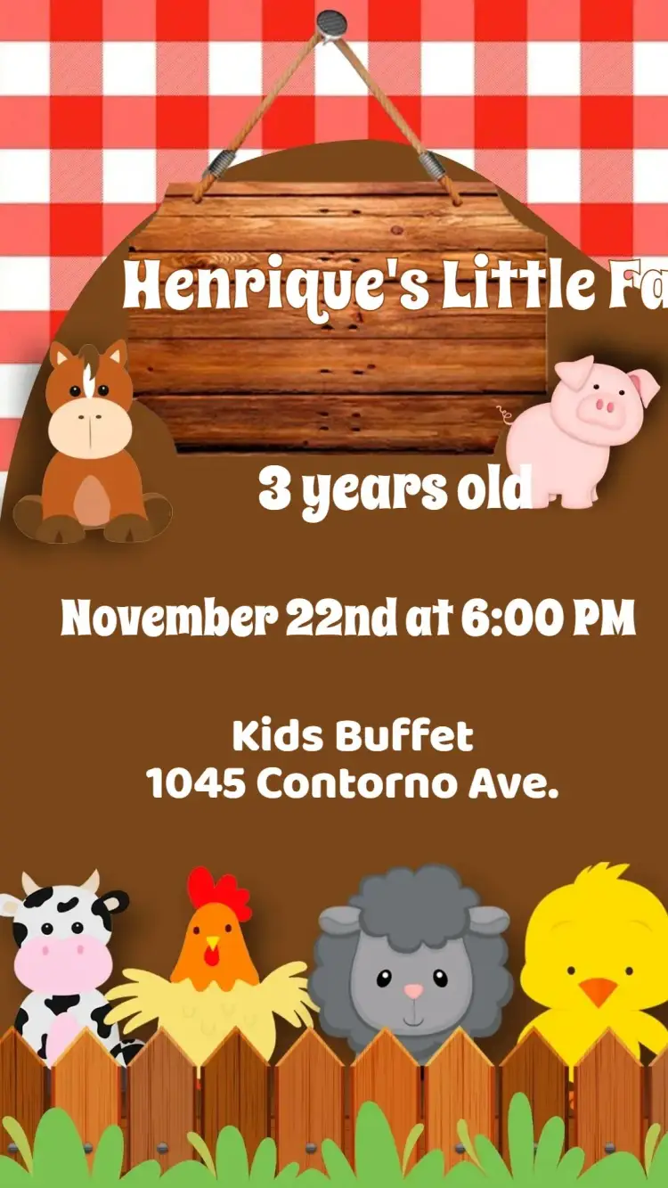 Farm Party invitation