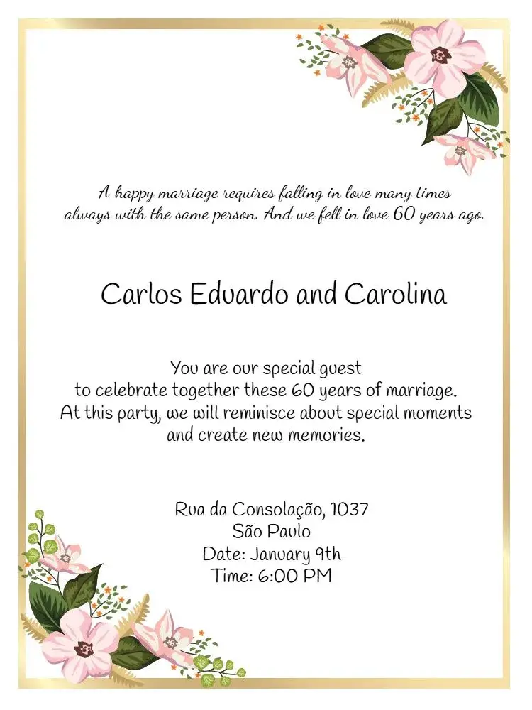Delicate Diamond Anniversary invitation