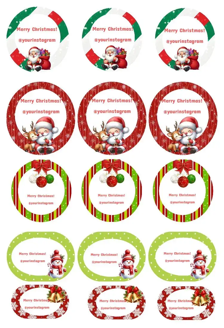 Christmas stickers invitation