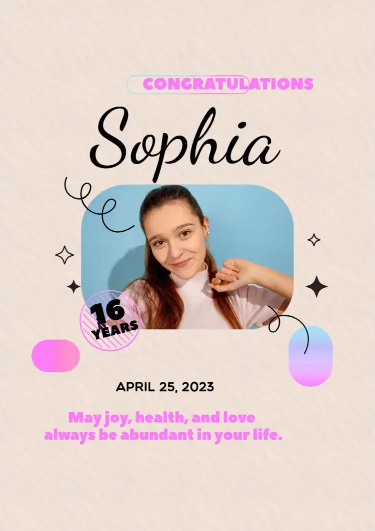 Simple Adult Photo Poster invitation