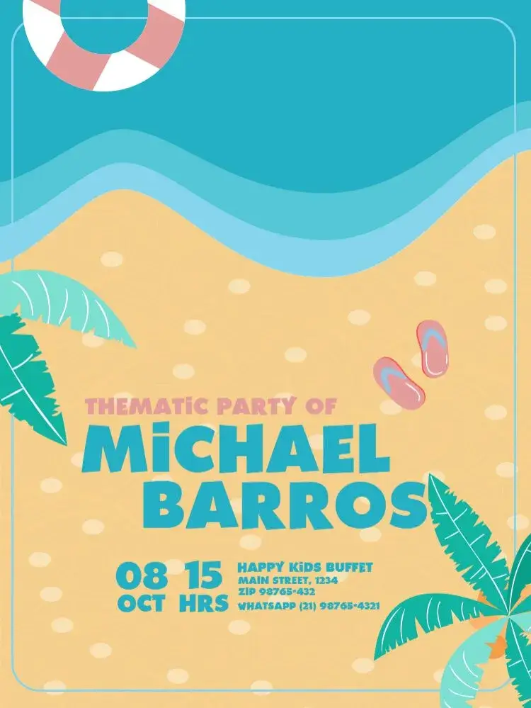 Praia Mar Celebration invitation