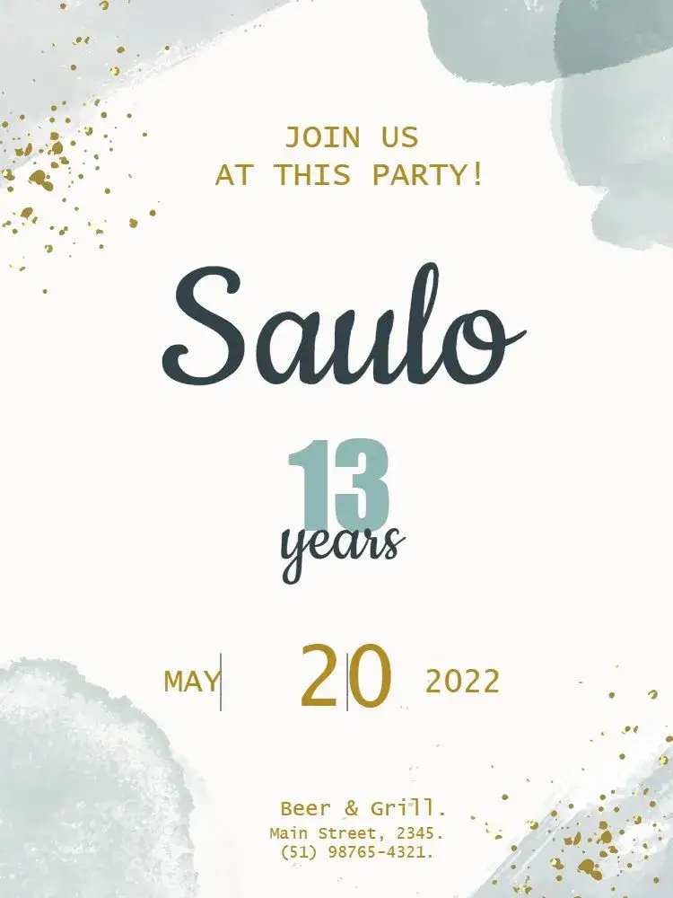 Watercolor Party Celebration invitation