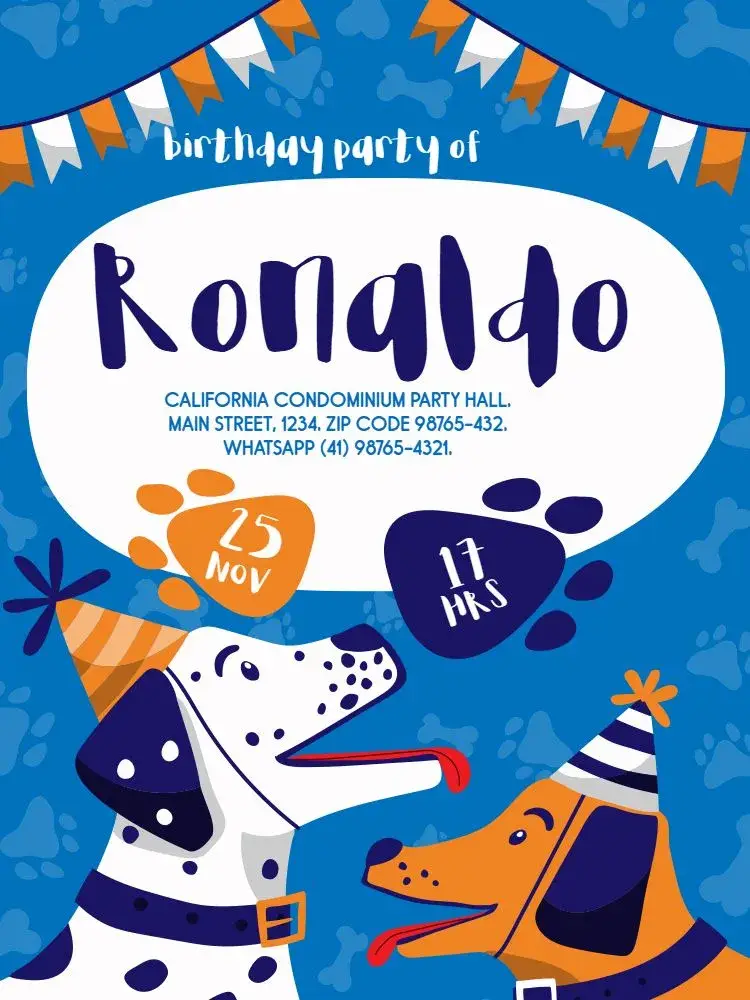 Festive Dog Party invitation