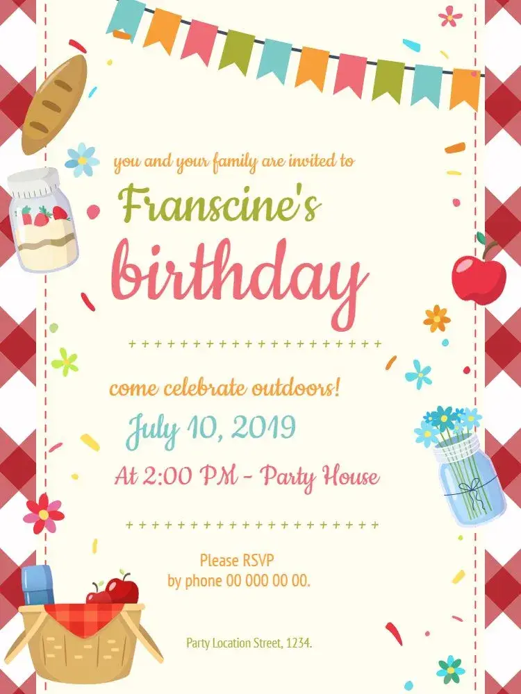 Picnic Bread invitation