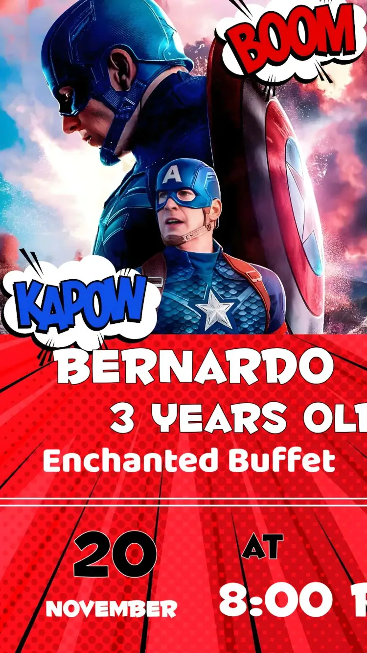 Captain America invitation