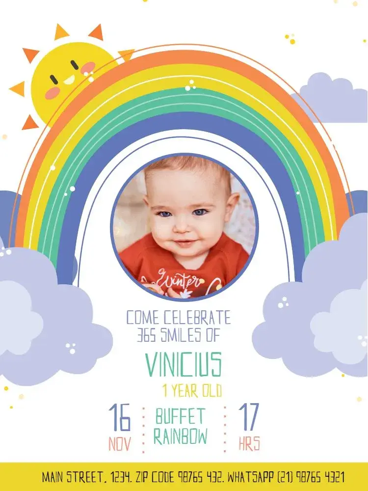 Rainbow Baby Smiles Celebration invitation