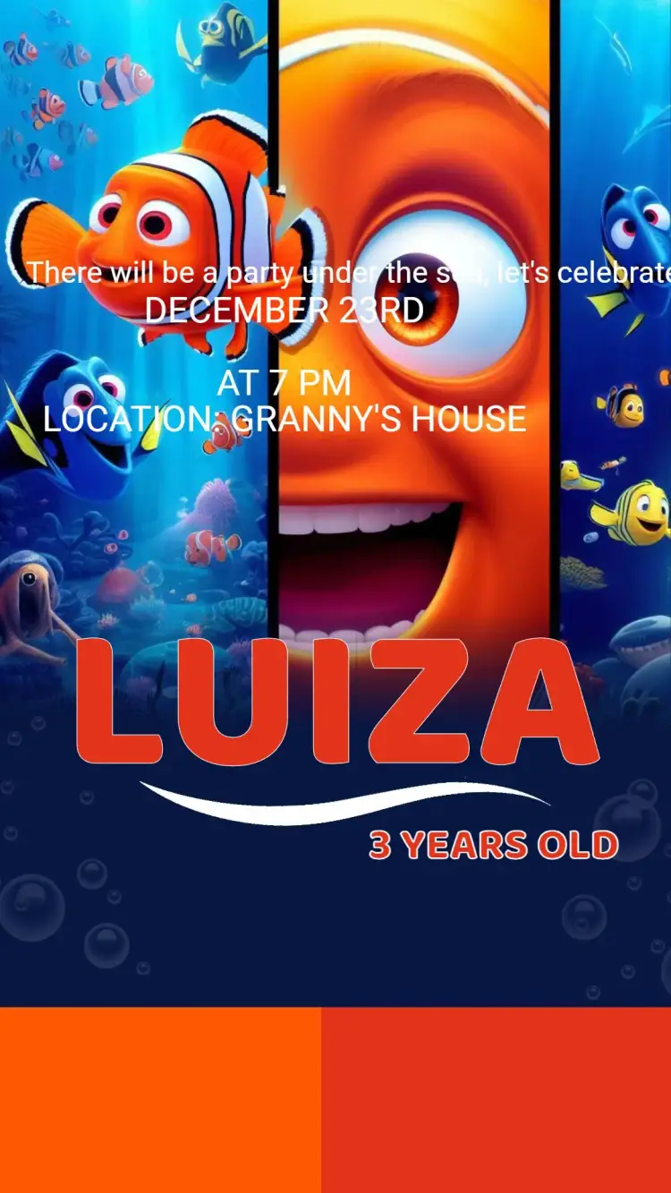 Finding Nemo Birthday Invitation