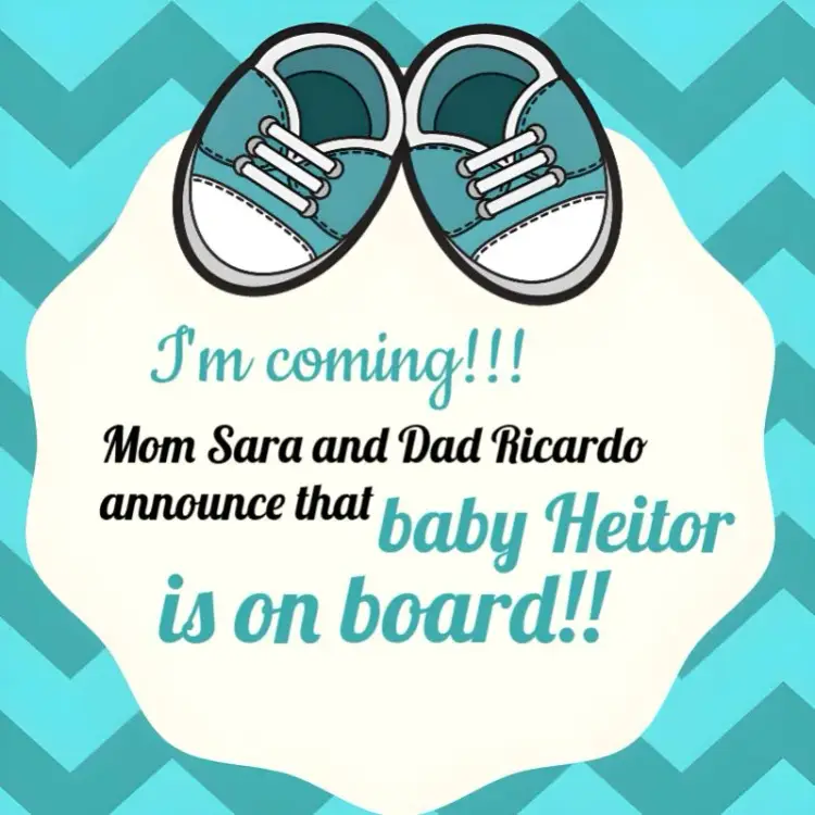 Post Pregnancy Announcement Boy Announcement invitation