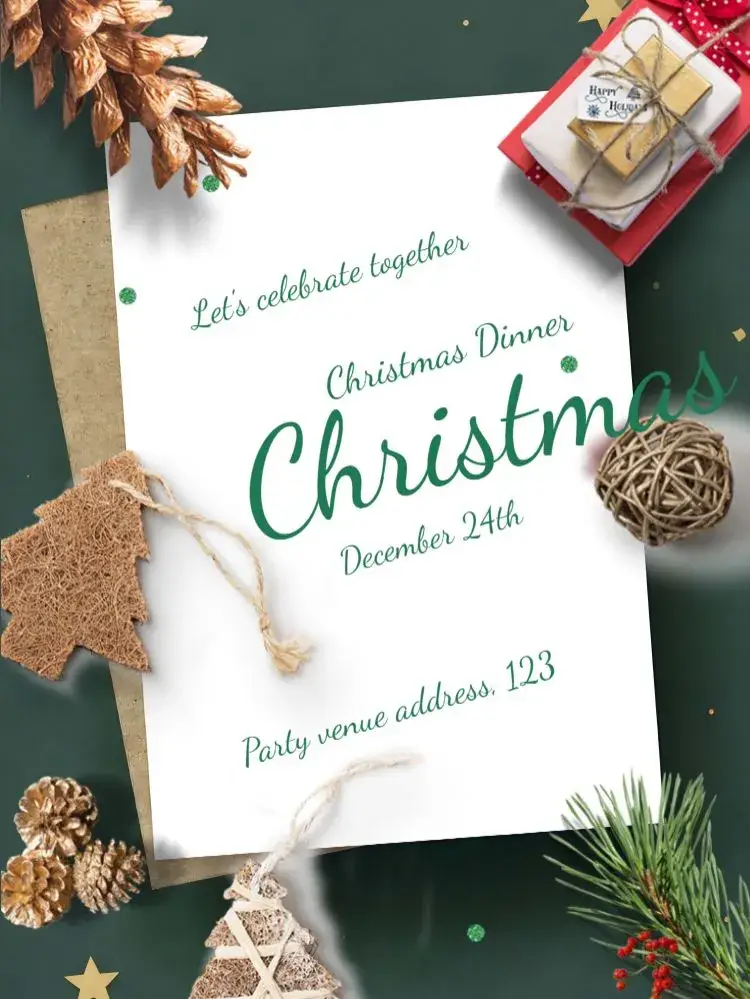 Invitation For Family Christmas Dinner