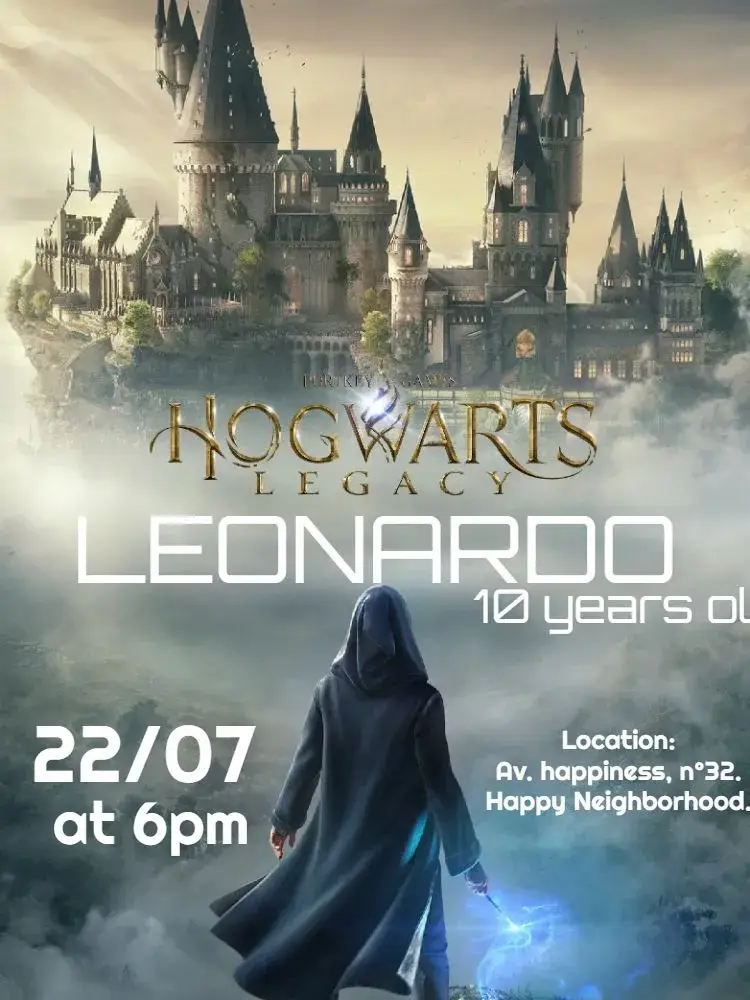 Hogwarts Legacy Harry invitation