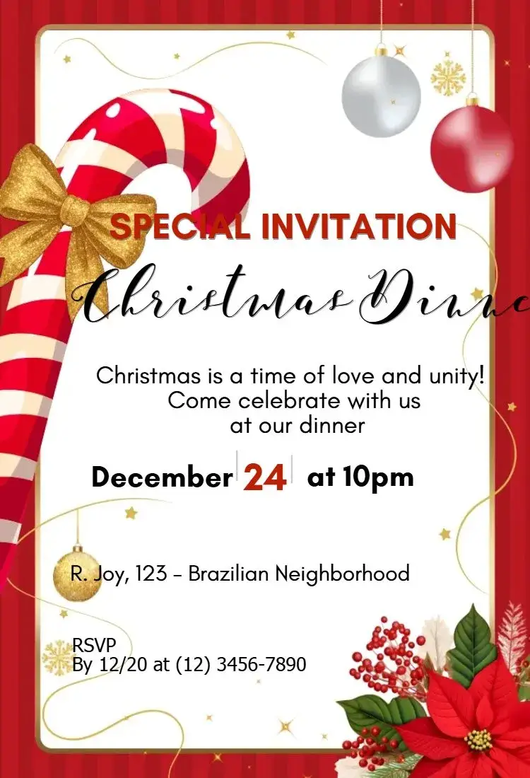 Christmas Dinner invitation