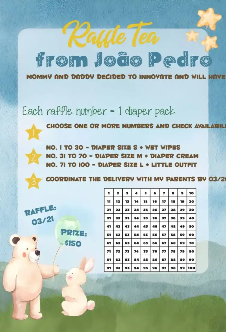 Green Teddy Bear Tea Raffle