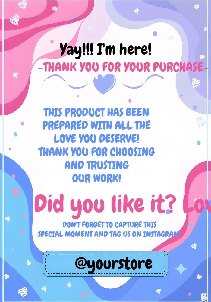 Thank You Card for Blue Customer invitation